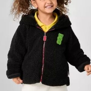 HARIBO Lightweight plush jacket with hood for little girls 2T
